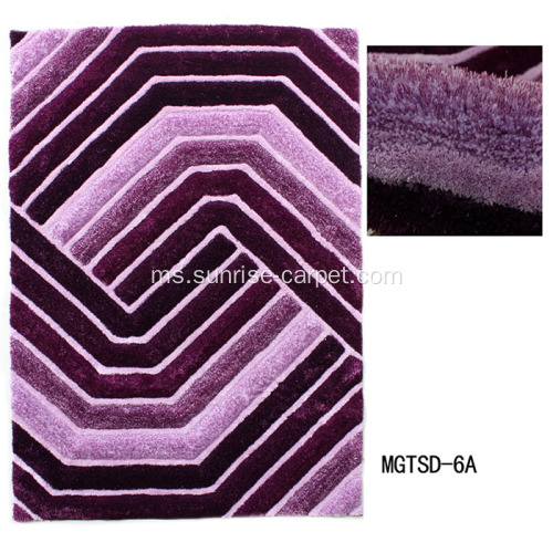 Karpet 3D elastik dan poliester dengan Microfiber